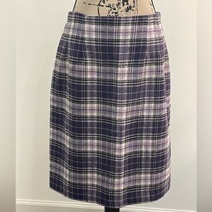Vintage J.G.Hook vintage wool blend lined plaid skirt